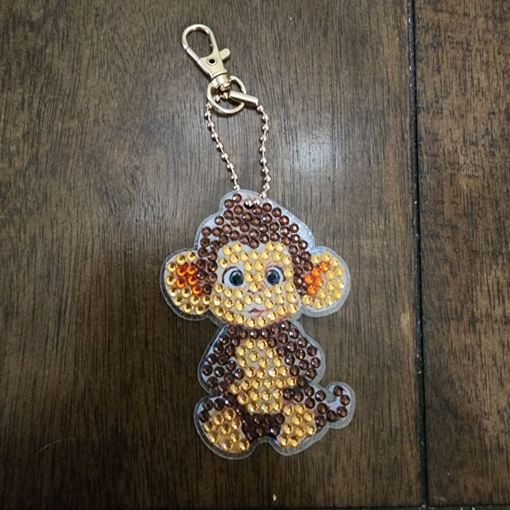 Sparkling Baby Monkey Keychain for Kids